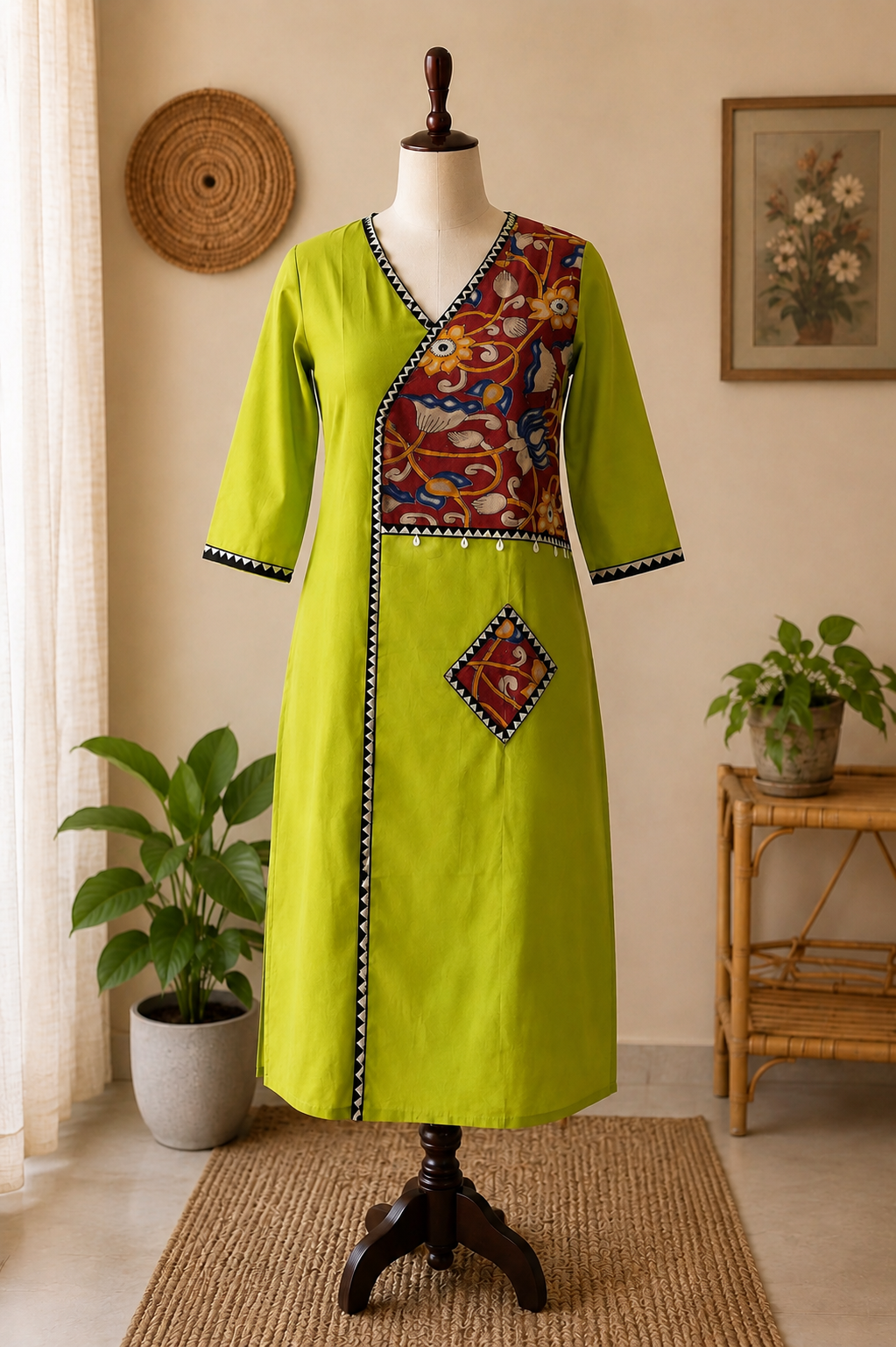 Viral Pen Kalamkari Single Kurti