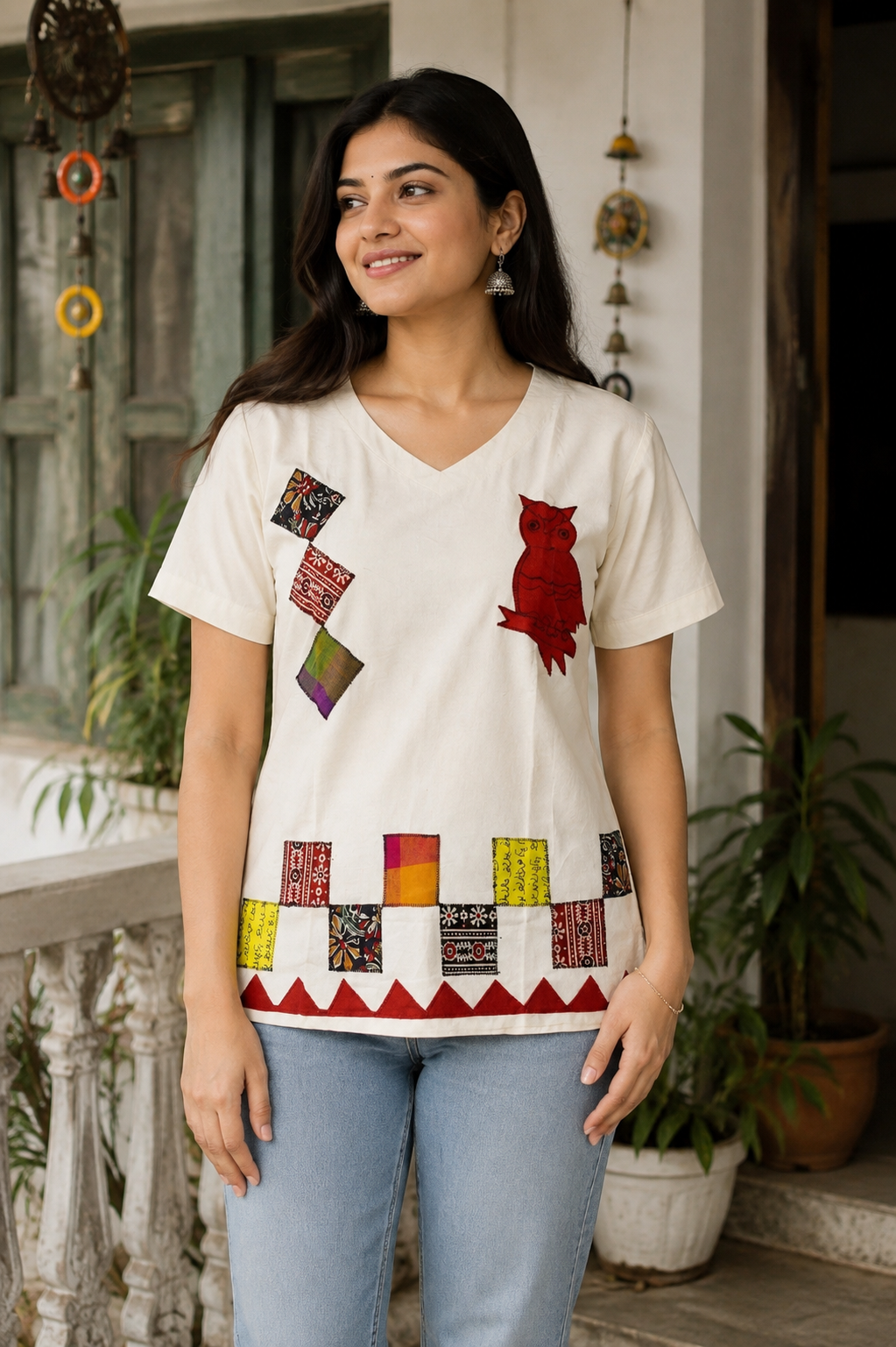 Short Kurti with Beautiful Patchwork