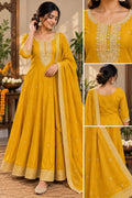 Mustard Yellow Anarkali Dress