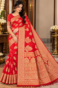 Red banarasi saree ❤️