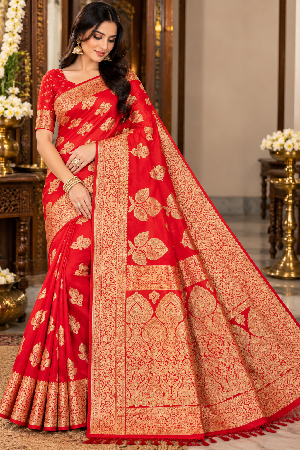 Red banarasi saree ❤️