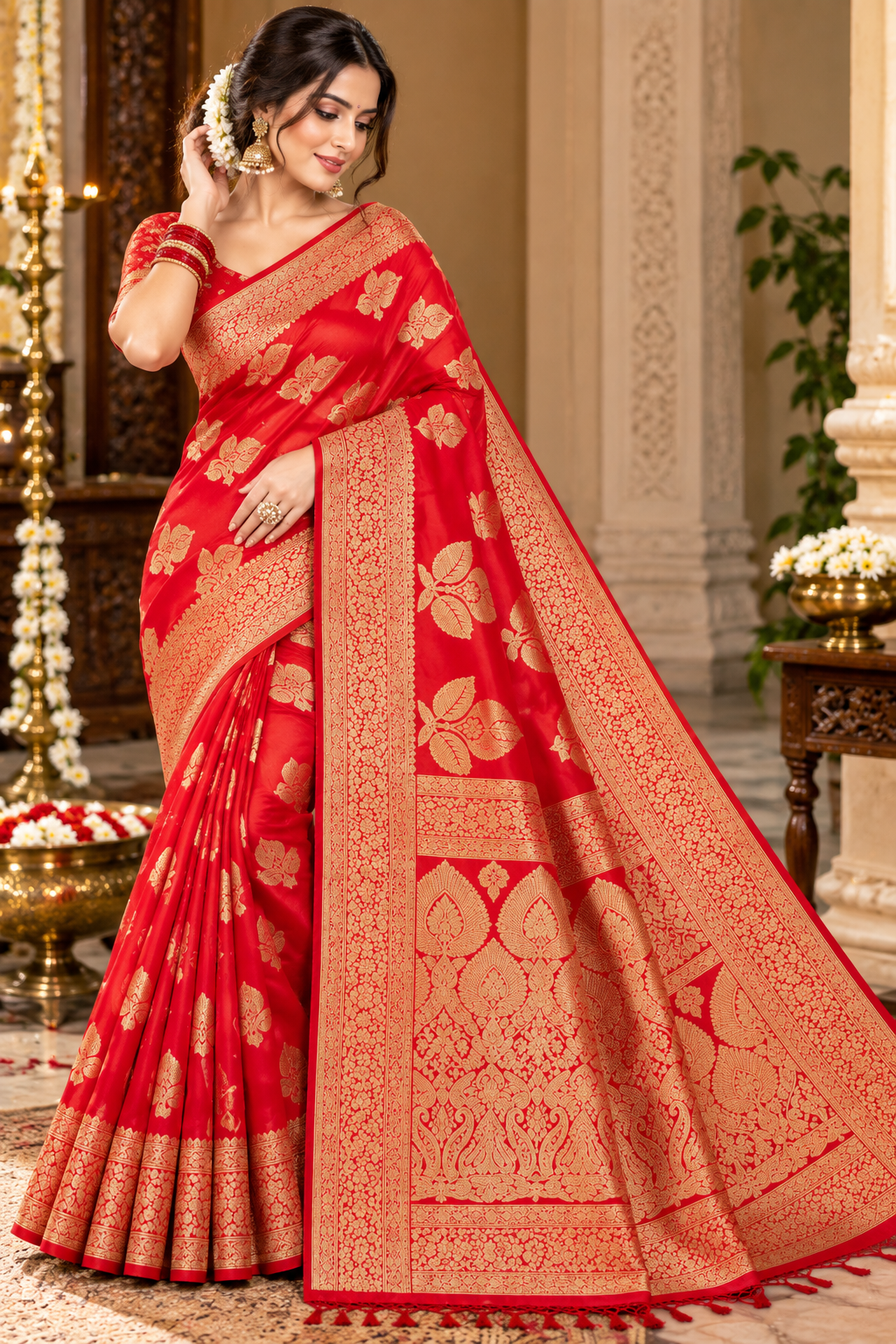Red banarasi saree ❤️